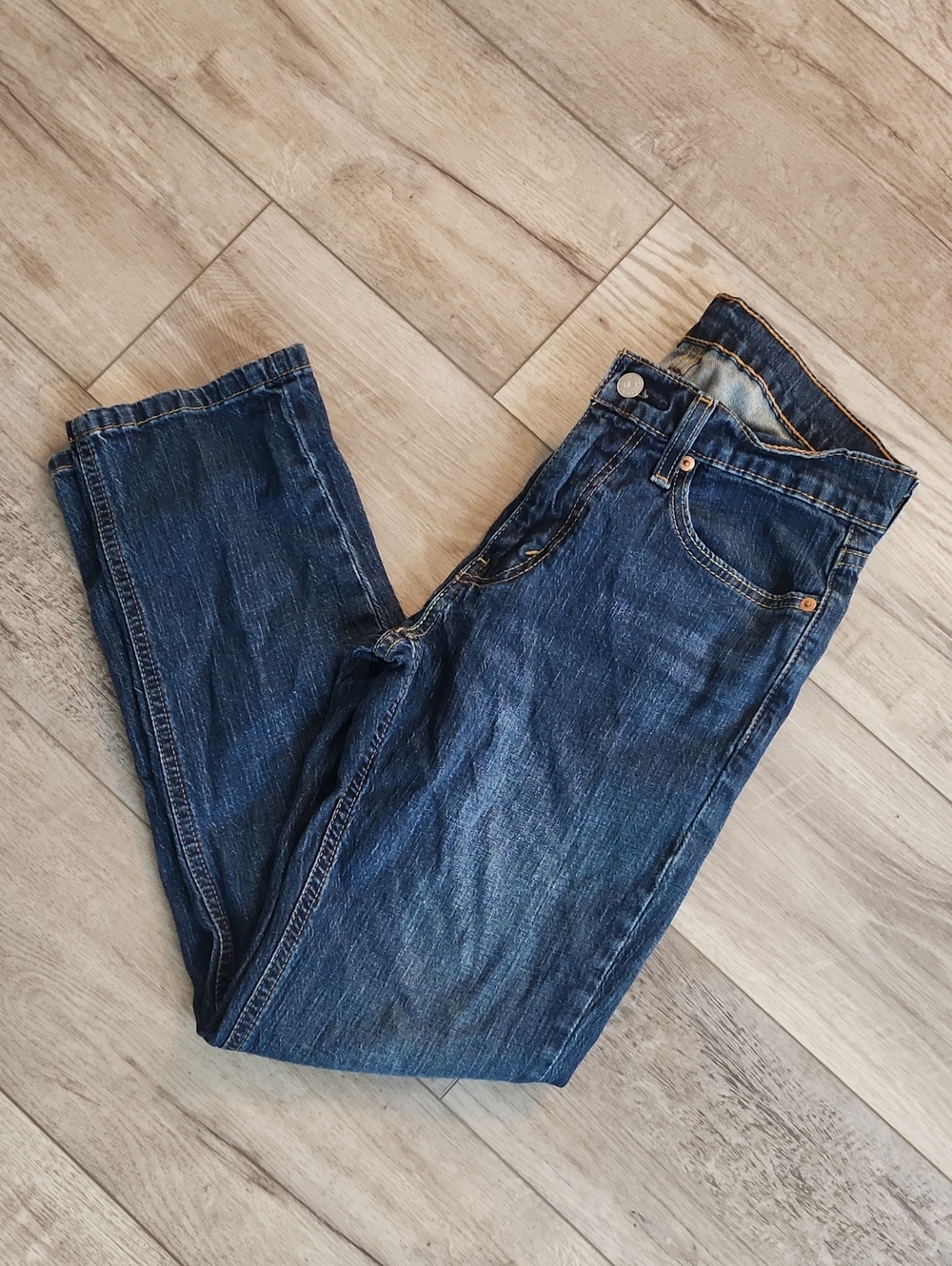 Levi's 541 Slim Straight Jeans in Dark Blue Denim